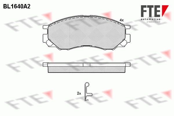 FTE Комплект тормозных колодок, дисковый тормоз BL1640A2