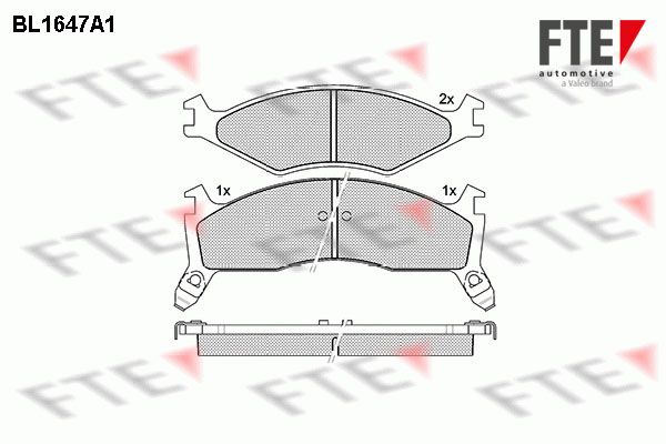 FTE Комплект тормозных колодок, дисковый тормоз BL1647A1