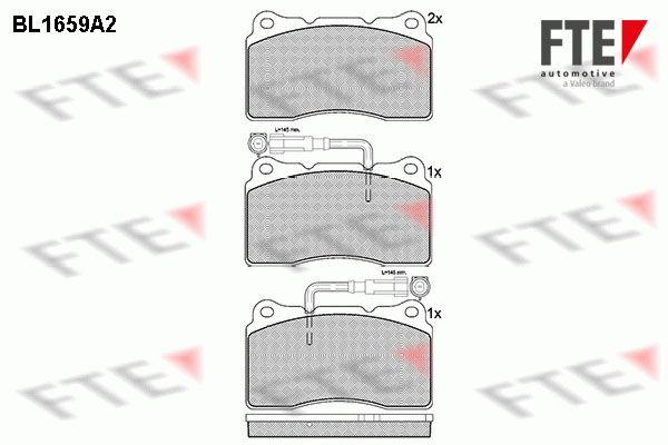 FTE Piduriklotsi komplekt,ketaspidur BL1659A2