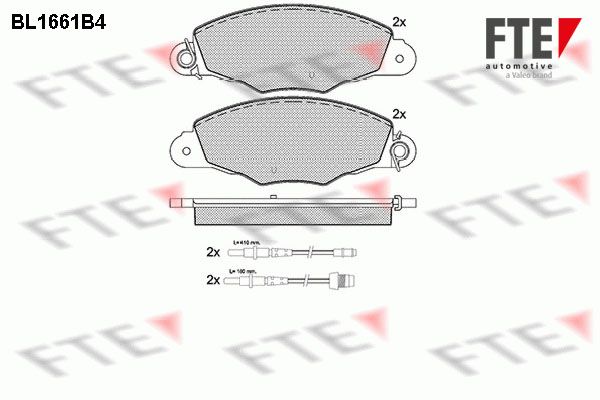 FTE Комплект тормозных колодок, дисковый тормоз BL1661B4