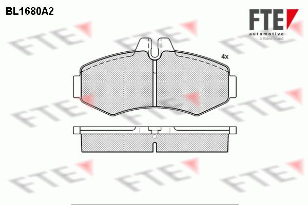 FTE Комплект тормозных колодок, дисковый тормоз BL1680A2