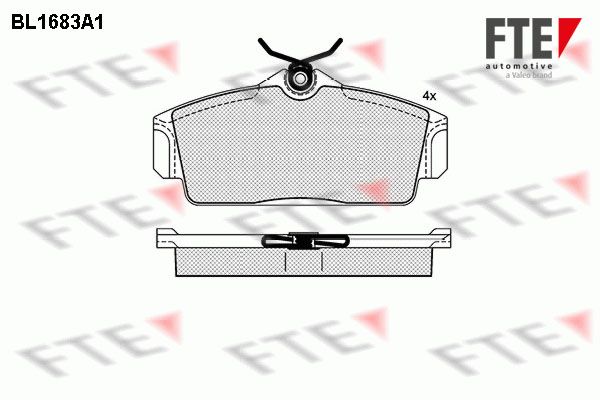 FTE Комплект тормозных колодок, дисковый тормоз BL1683A1