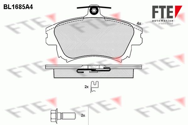 FTE Комплект тормозных колодок, дисковый тормоз BL1685A4