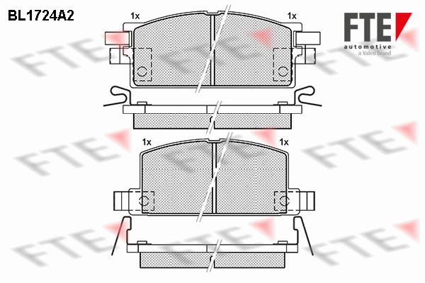 FTE Комплект тормозных колодок, дисковый тормоз BL1724A2