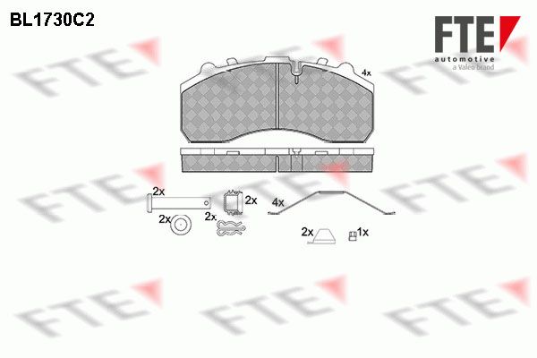 FTE Комплект тормозных колодок, дисковый тормоз BL1730C2