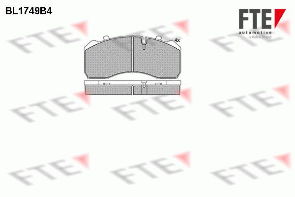 FTE Комплект тормозных колодок, дисковый тормоз BL1749B4