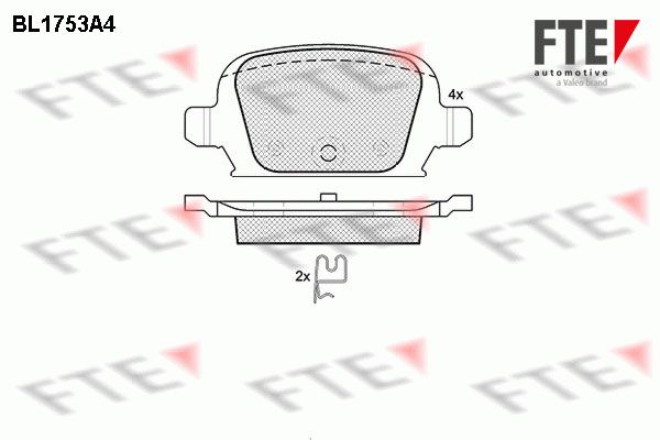 FTE Комплект тормозных колодок, дисковый тормоз BL1753A4