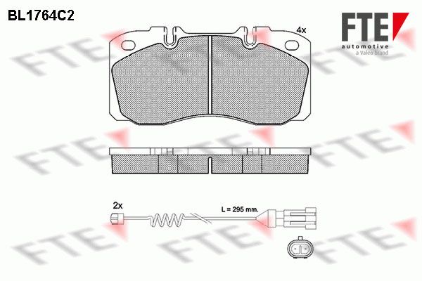 FTE Комплект тормозных колодок, дисковый тормоз BL1764C2