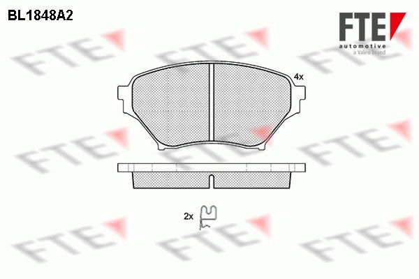 FTE Комплект тормозных колодок, дисковый тормоз BL1848A2