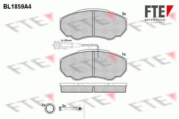 FTE Комплект тормозных колодок, дисковый тормоз BL1859A4
