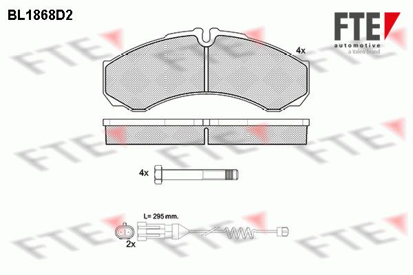 FTE Комплект тормозных колодок, дисковый тормоз BL1868D2