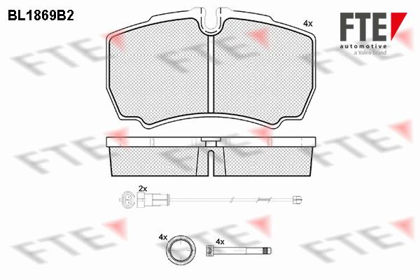 FTE Комплект тормозных колодок, дисковый тормоз BL1869B2
