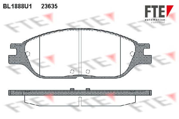 FTE Комплект тормозных колодок, дисковый тормоз BL1888U1