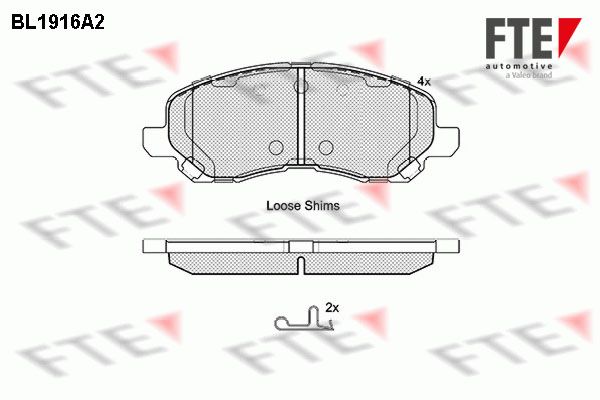 FTE Комплект тормозных колодок, дисковый тормоз BL1916A2