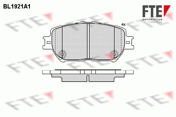 FTE Комплект тормозных колодок, дисковый тормоз BL1921A1