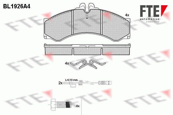 FTE Комплект тормозных колодок, дисковый тормоз BL1926A4