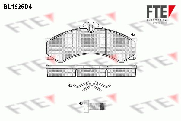 FTE Комплект тормозных колодок, дисковый тормоз BL1926D4