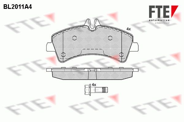 FTE Комплект тормозных колодок, дисковый тормоз BL2011A4
