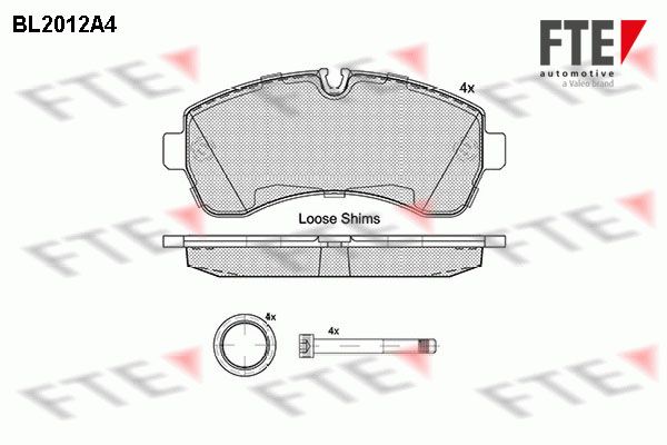 FTE Комплект тормозных колодок, дисковый тормоз BL2012A4
