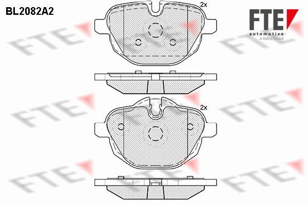 FTE Piduriklotsi komplekt,ketaspidur BL2082A2