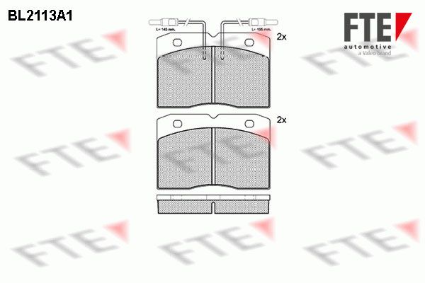 FTE Piduriklotsi komplekt,ketaspidur BL2113A1