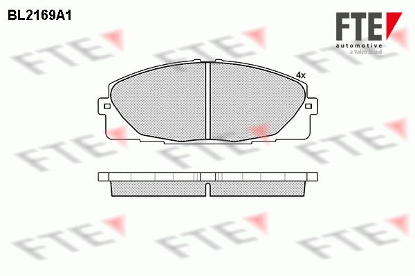FTE Комплект тормозных колодок, дисковый тормоз BL2169A1