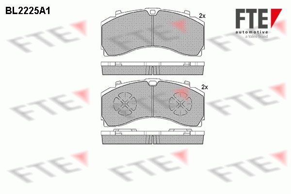 FTE Комплект тормозных колодок, дисковый тормоз BL2225A1