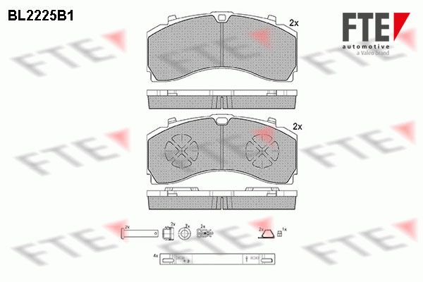 FTE Комплект тормозных колодок, дисковый тормоз BL2225B1