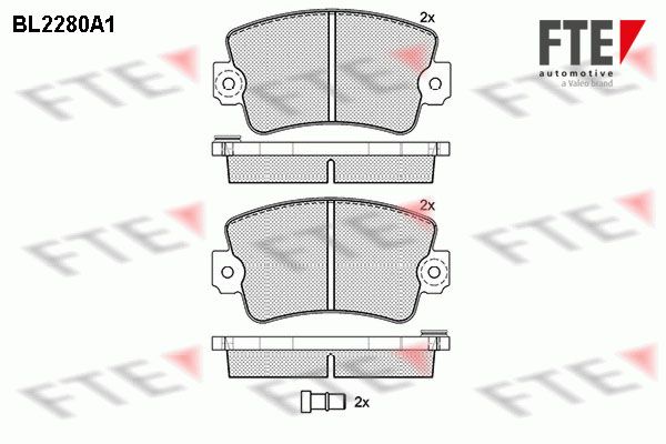 FTE Комплект тормозных колодок, дисковый тормоз BL2280A1