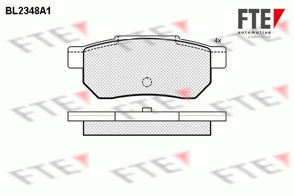 FTE Комплект тормозных колодок, дисковый тормоз BL2348A1