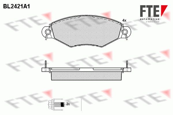 FTE Комплект тормозных колодок, дисковый тормоз BL2421A1