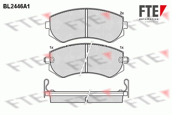 FTE Piduriklotsi komplekt,ketaspidur BL2446A1