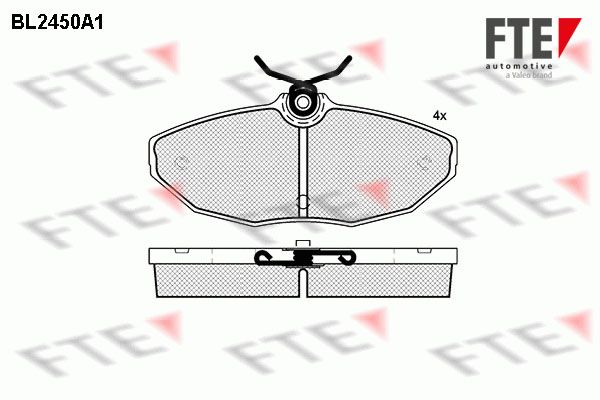FTE Комплект тормозных колодок, дисковый тормоз BL2450A1
