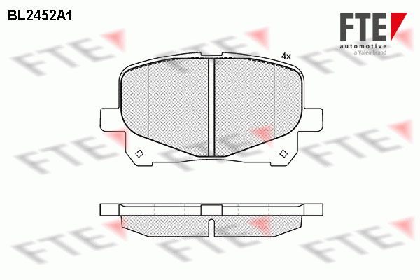 FTE Комплект тормозных колодок, дисковый тормоз BL2452A1