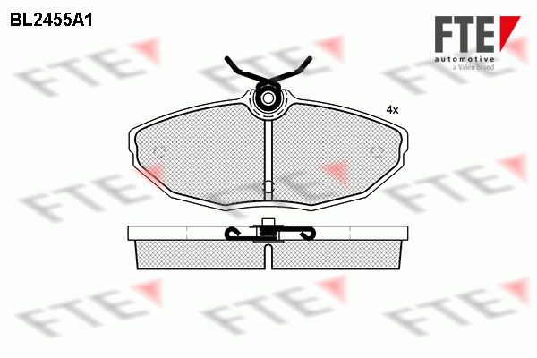 FTE Комплект тормозных колодок, дисковый тормоз BL2455A1