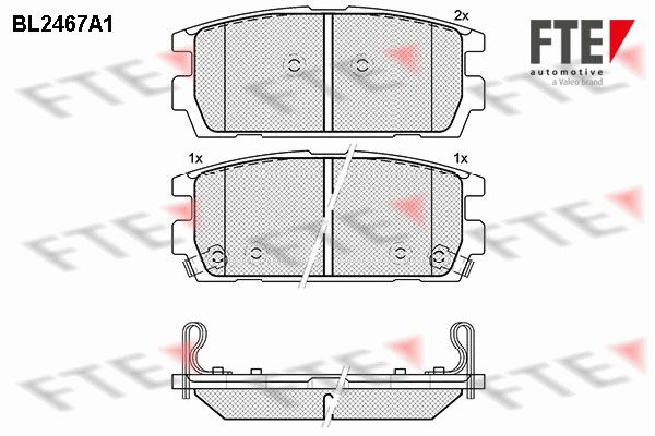 FTE Piduriklotsi komplekt,ketaspidur BL2467A1