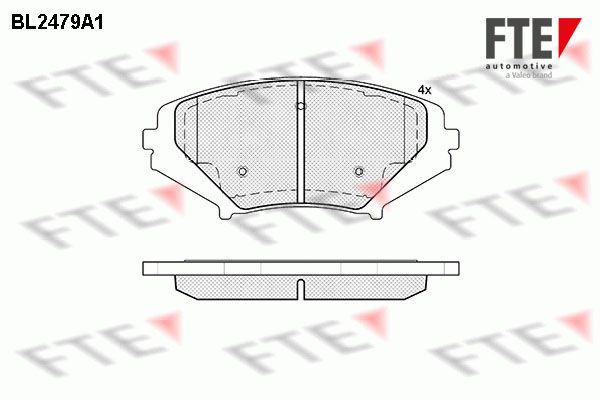 FTE Piduriklotsi komplekt,ketaspidur BL2479A1