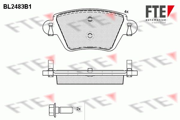FTE Комплект тормозных колодок, дисковый тормоз BL2483B1