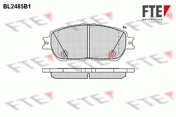 FTE Piduriklotsi komplekt,ketaspidur BL2485B1