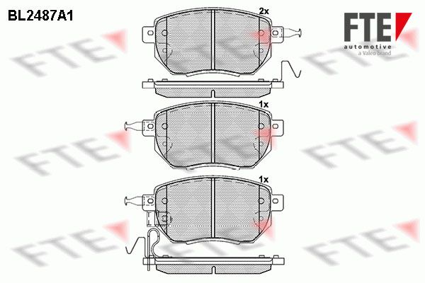 FTE Комплект тормозных колодок, дисковый тормоз BL2487A1
