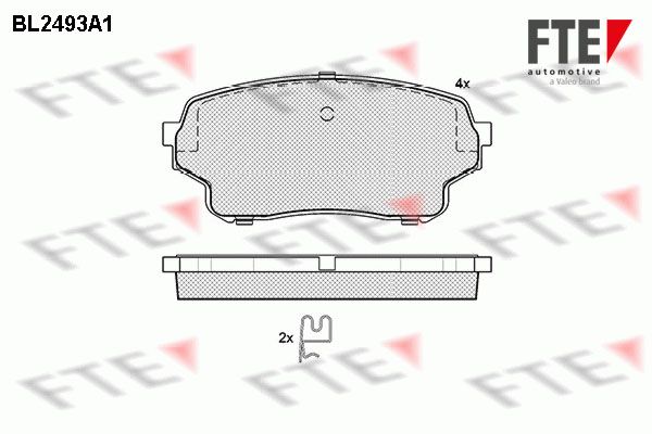 FTE Комплект тормозных колодок, дисковый тормоз BL2493A1