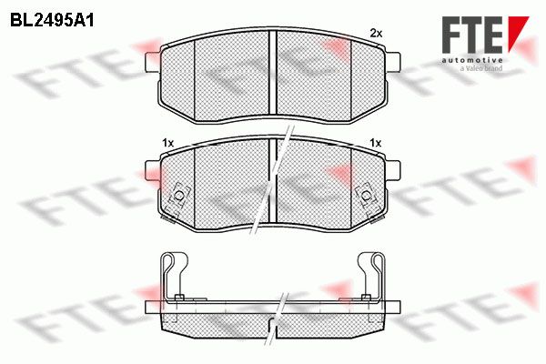 FTE Комплект тормозных колодок, дисковый тормоз BL2495A1
