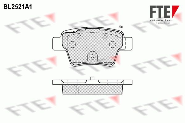 FTE Комплект тормозных колодок, дисковый тормоз BL2521A1