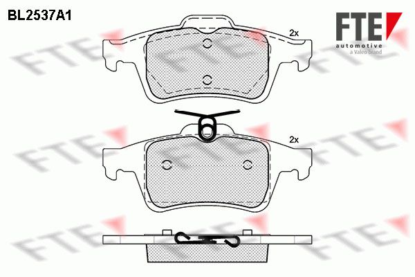 FTE Piduriklotsi komplekt,ketaspidur BL2537A1