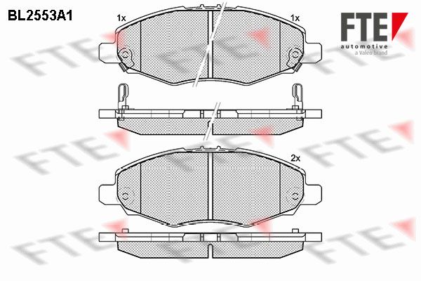 FTE Piduriklotsi komplekt,ketaspidur BL2553A1