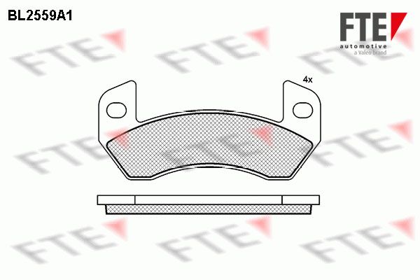 FTE Piduriklotsi komplekt,ketaspidur BL2559A1