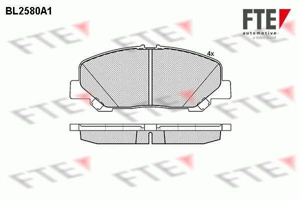 FTE Комплект тормозных колодок, дисковый тормоз BL2580A1