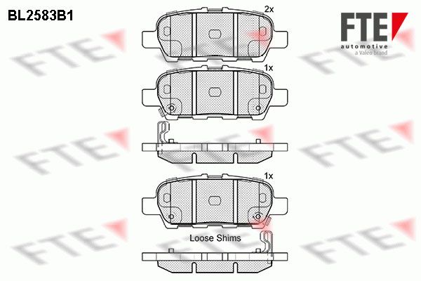 FTE Комплект тормозных колодок, дисковый тормоз BL2583B1