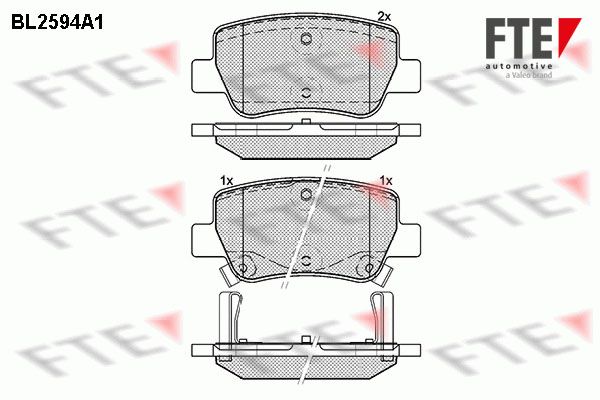 FTE Комплект тормозных колодок, дисковый тормоз BL2594A1