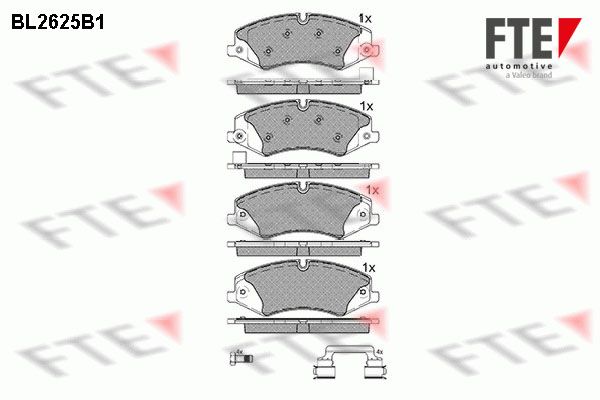 FTE Комплект тормозных колодок, дисковый тормоз BL2625B1